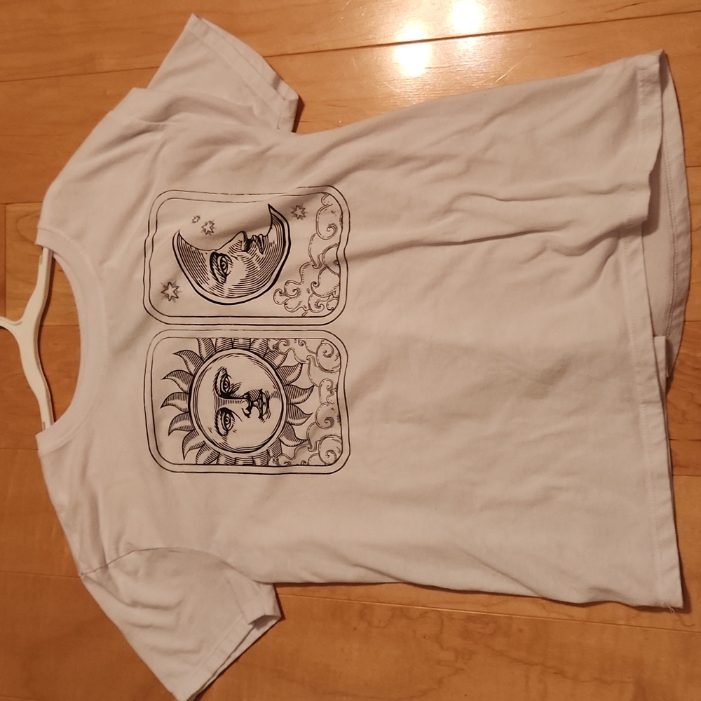Juniors size small modern lux white tarot cards shirt